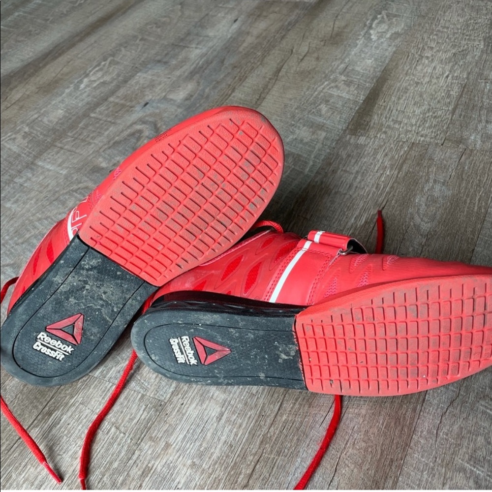 Reebok Red Crossfit Hybrid Weightlifting Shoes Gem